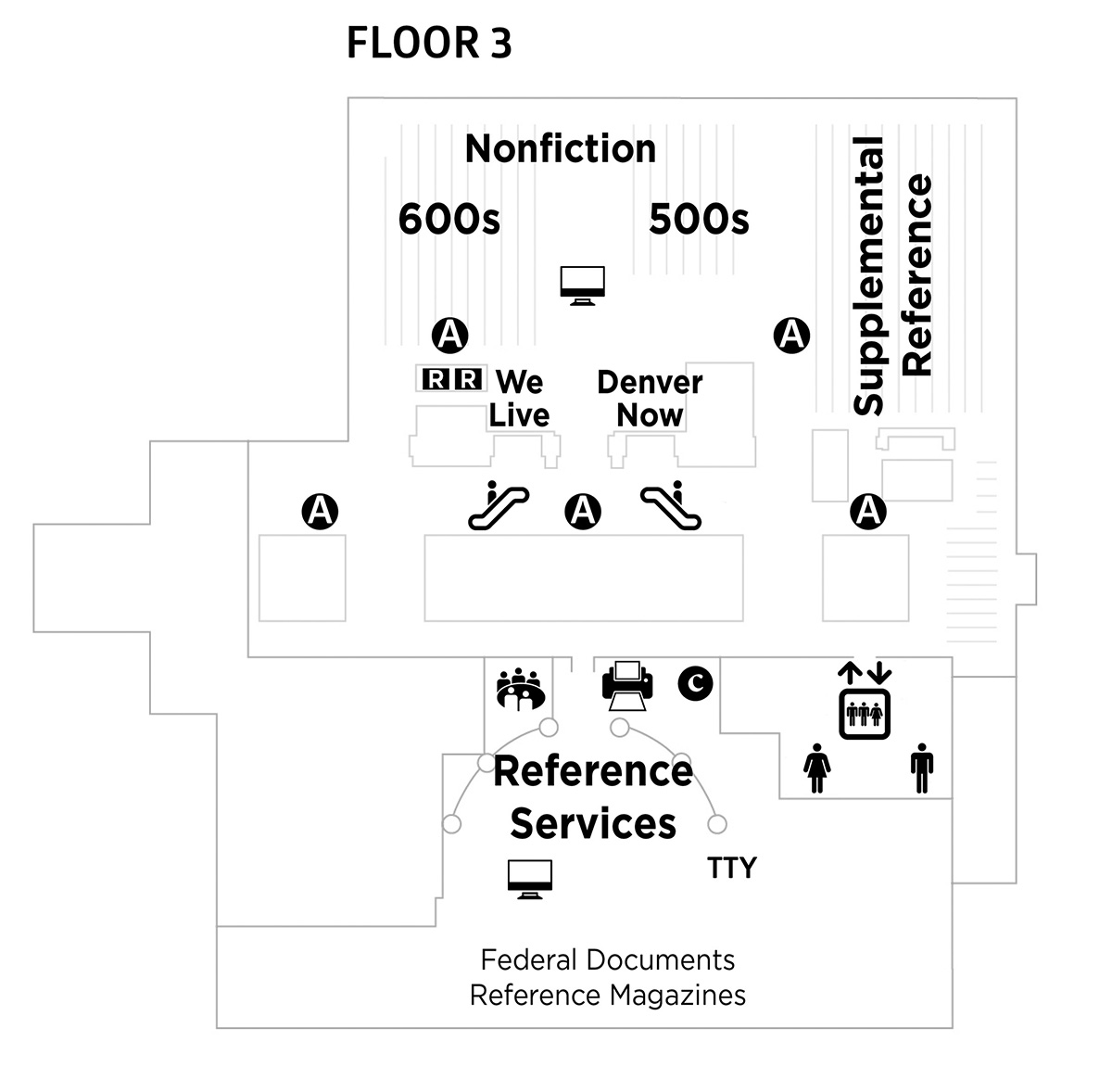 Central Library Maps and Call Number Guide Denver Public Library