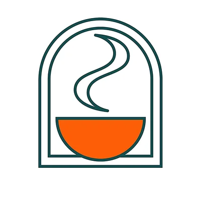 A coffee cup with an aroma trail. Logo for Tablón Coffee Roasters.