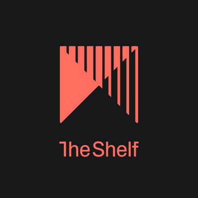 Black and red graphic with the The Shelf logo