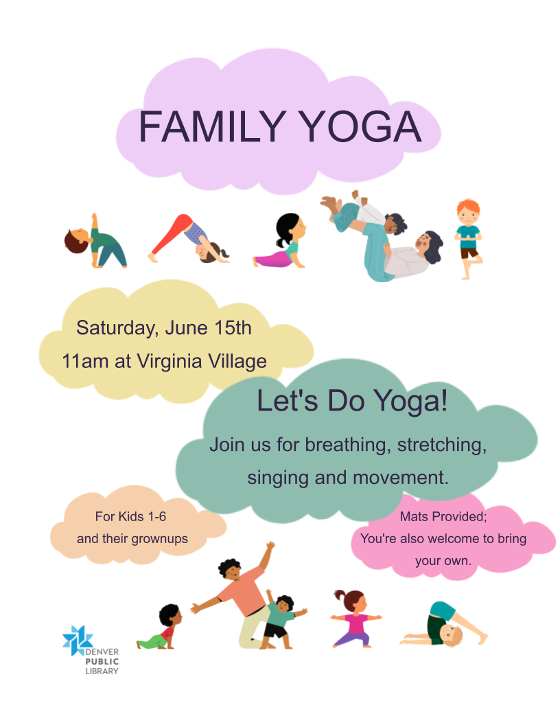 Family Yoga event flyer