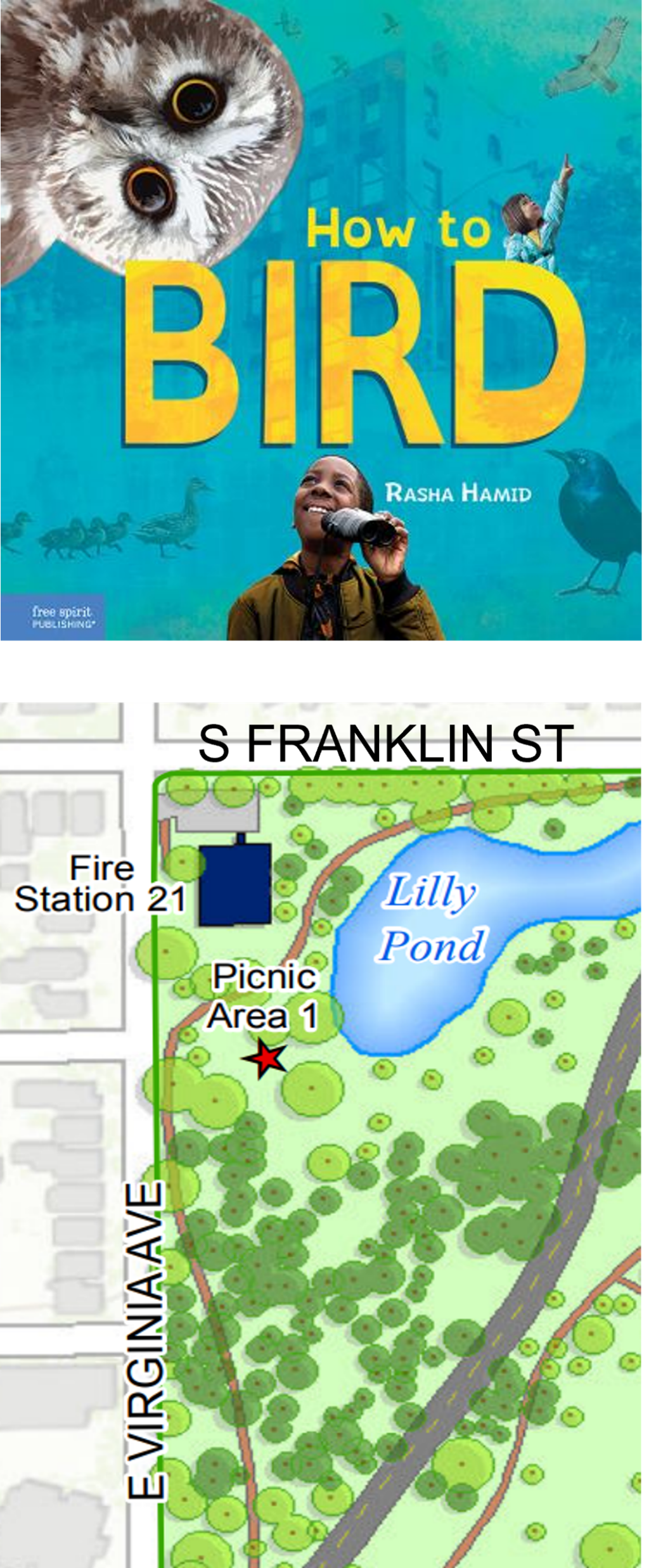 cover art and map for picnic area 1, Washington Park