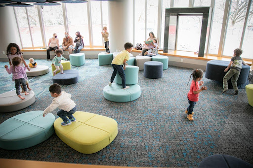 Photo of children playing in the library
