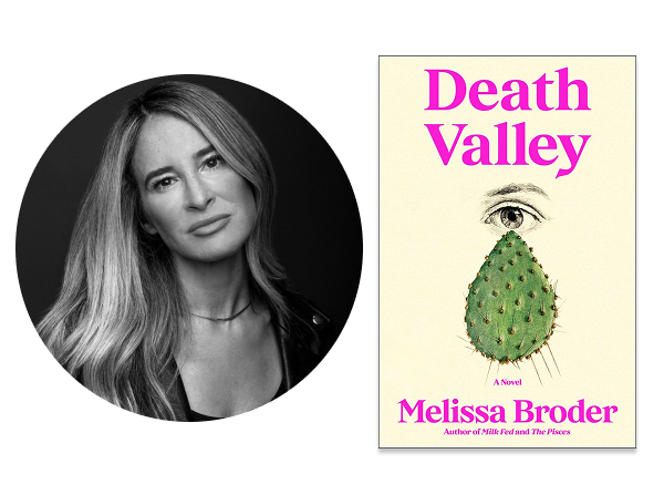 Portrait of Melissa Broder and book cover of Death Valley