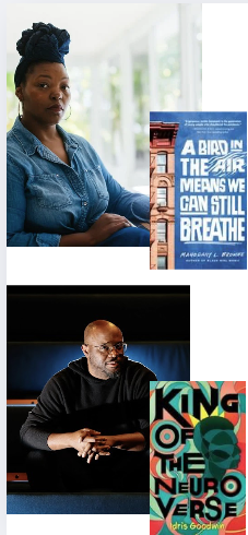 Image of author and book jacket