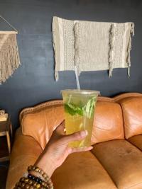 Washed down w/ a refreshing Ginger Mint Spritzer Tea created by Co-Owner Martin Tan.