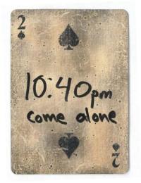 image: two of spades playing card 10:40 come alone