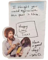 image: bob ross note