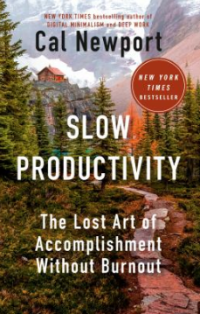 cover: Slow Productivity shows calm mountain valley