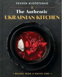 cover: authentic ukranian kitchen with borscht beet soup on cover