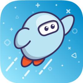 Sora logo of cartoon astronaut in space