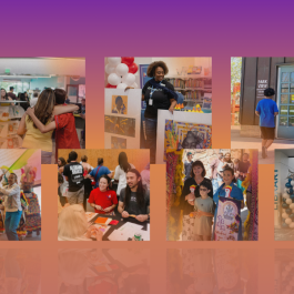 A graphic featuring many photos of library activities from 2025