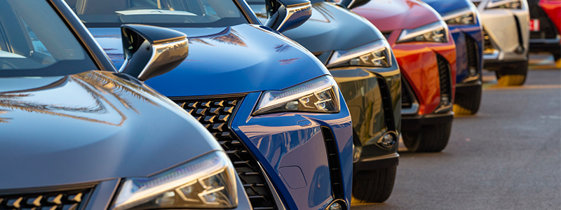 SUV cars on a parking lot