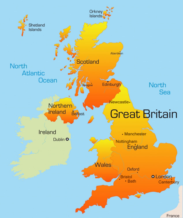A Map Of United Kingdom England, Great Britain, United Kingdom: What's the Difference 